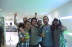 Junto com a banda The Hall Effect, no hotel Paraiso, em Girardot, na Colômbia